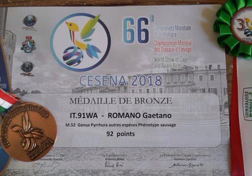 66°Campionato Mondiale di ornitologia Cesena 2018